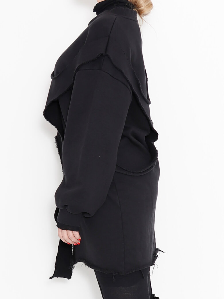Sort Aarhus - Sweatshirt med rå detaljer