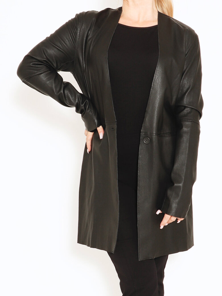 Sort Aarhus - Leather blazer