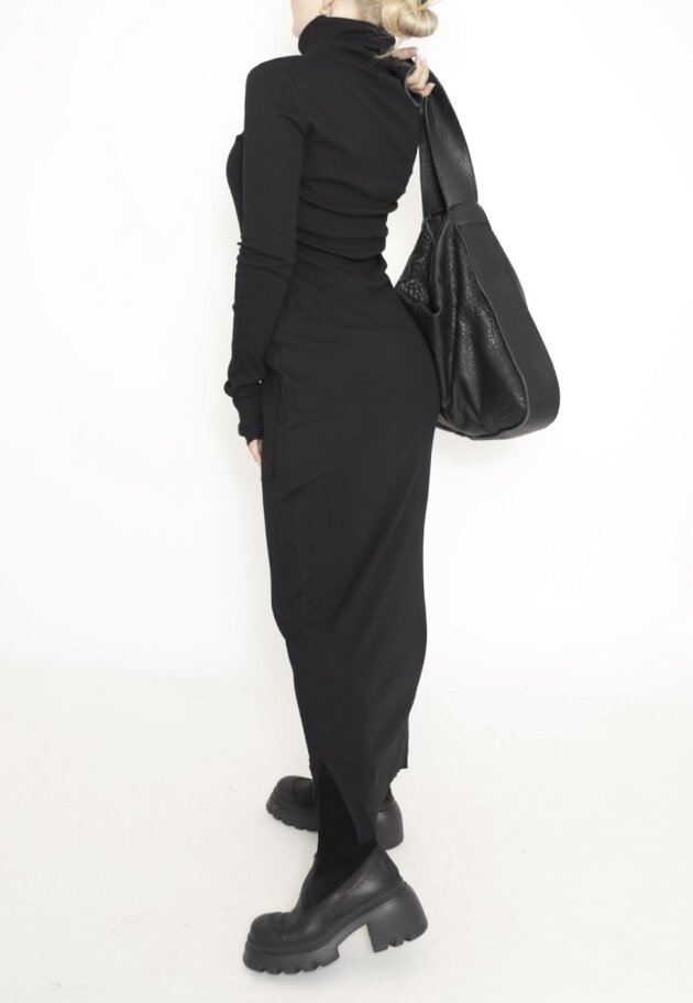 Sort Aarhus - Dress in rib with a pocket