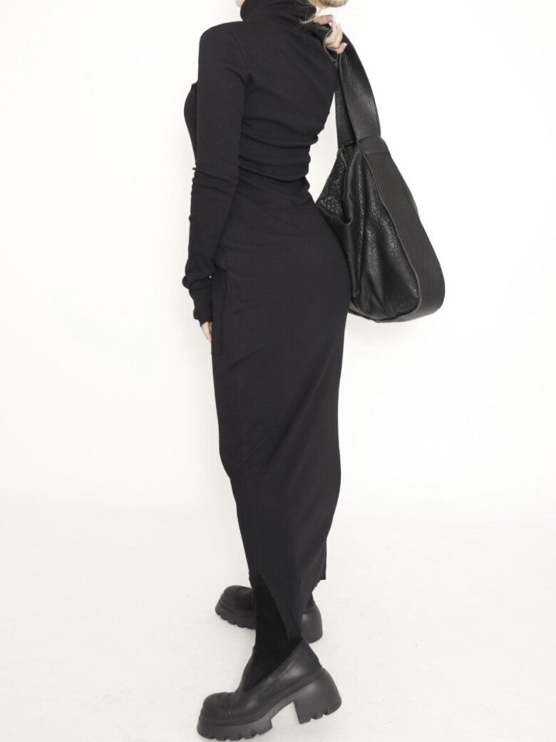 Sort Aarhus - Dress in rib with a pocket