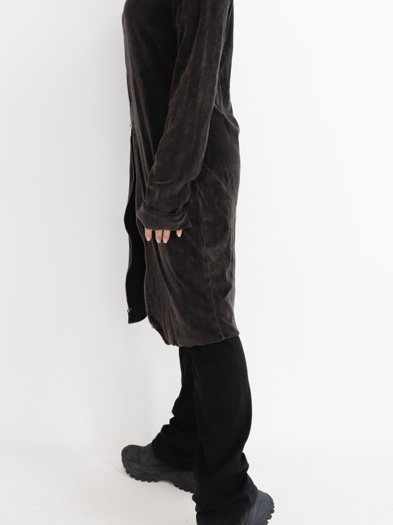 Blouse in washed velvet