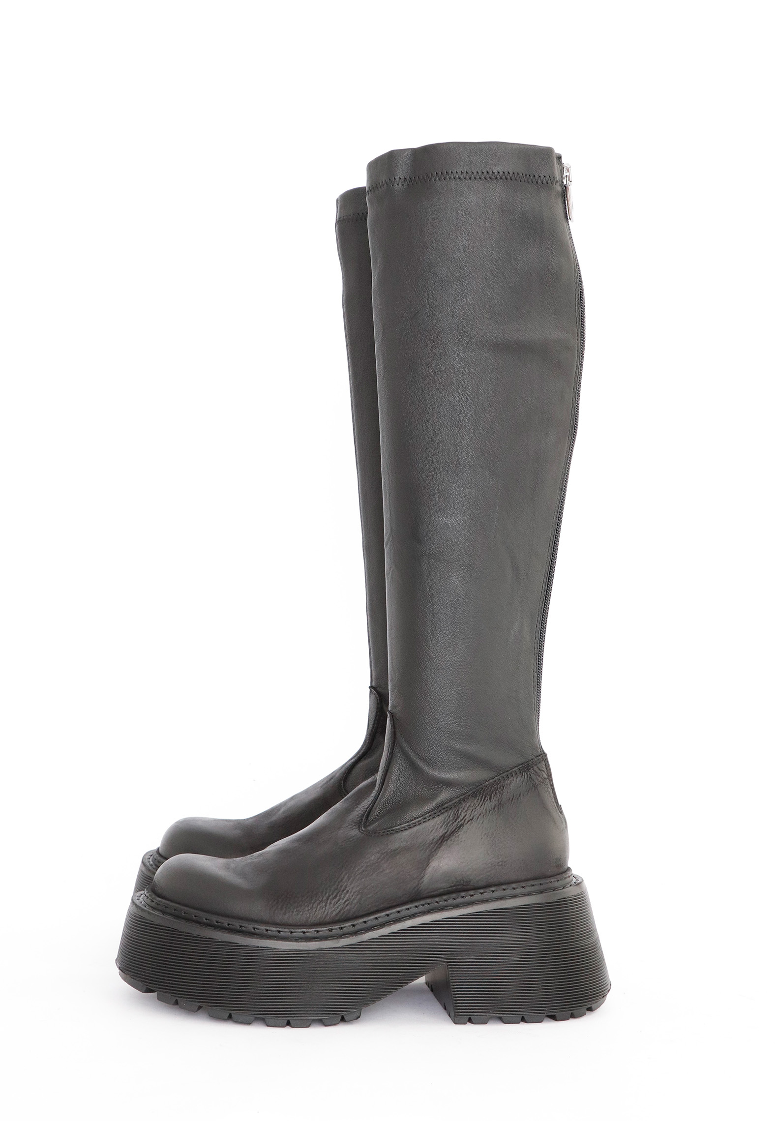 靴 Arsun zipped boots Arsun Zipped Boots in shiny leather