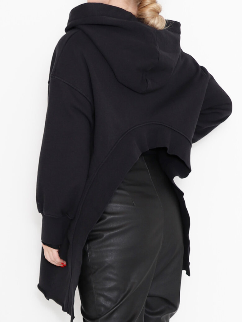 Sort Aarhus - Hoodie med åben detalje på ryggen