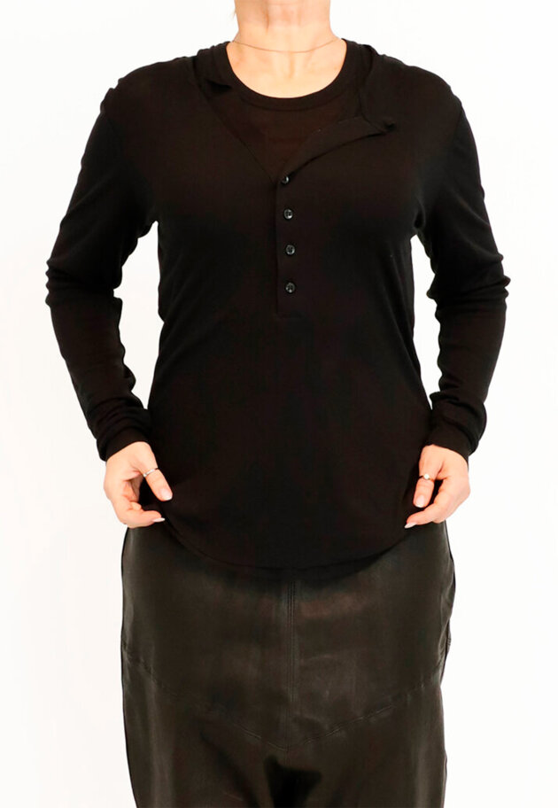 Sort Aarhus - Blouse with buttons Sort Aarhus - Blouse with buttons