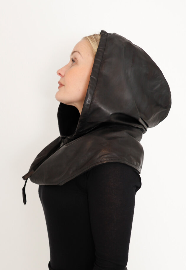 Sort Aarhus - Leather hood Sort Aarhus - Leather hood