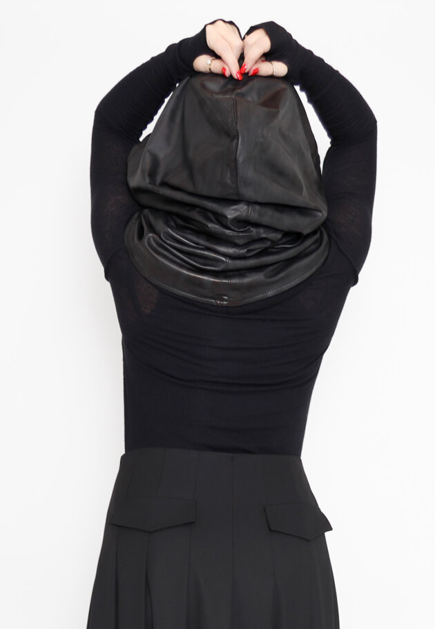 Sort Aarhus - Leather hood 