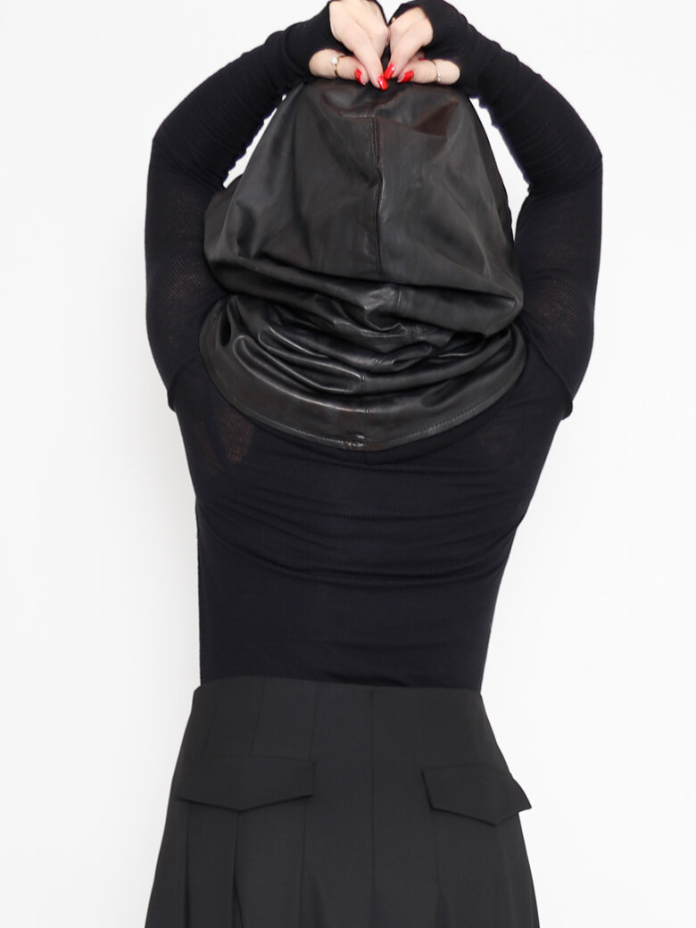 Sort Aarhus - Leather hood 