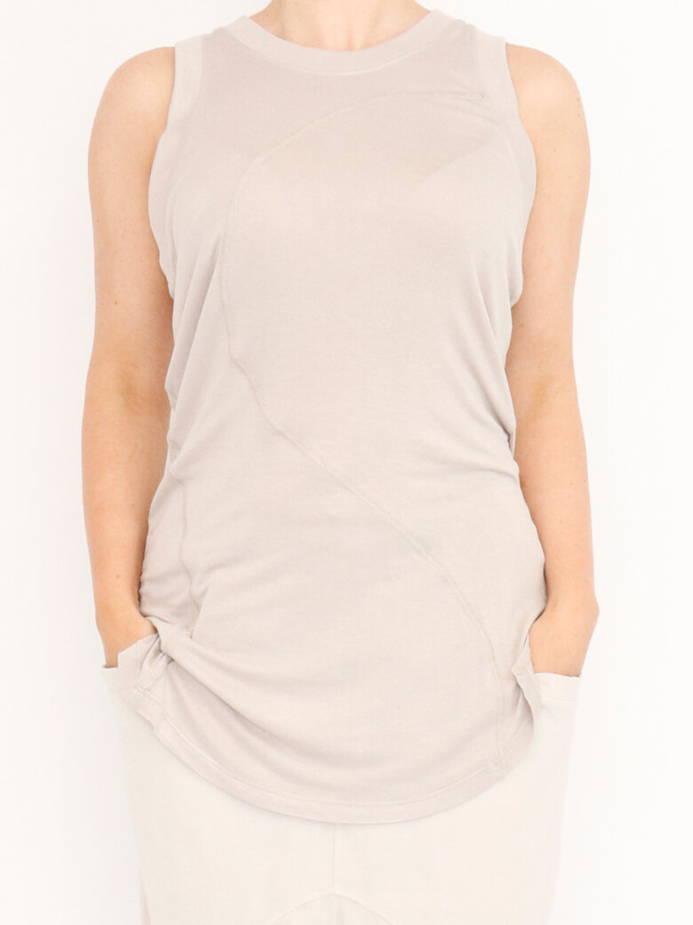 Sort Aarhus - Top with detail stitching
