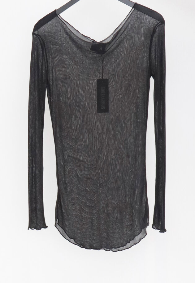 Sort Aarhus - Underlayer bluse i lyocell rib