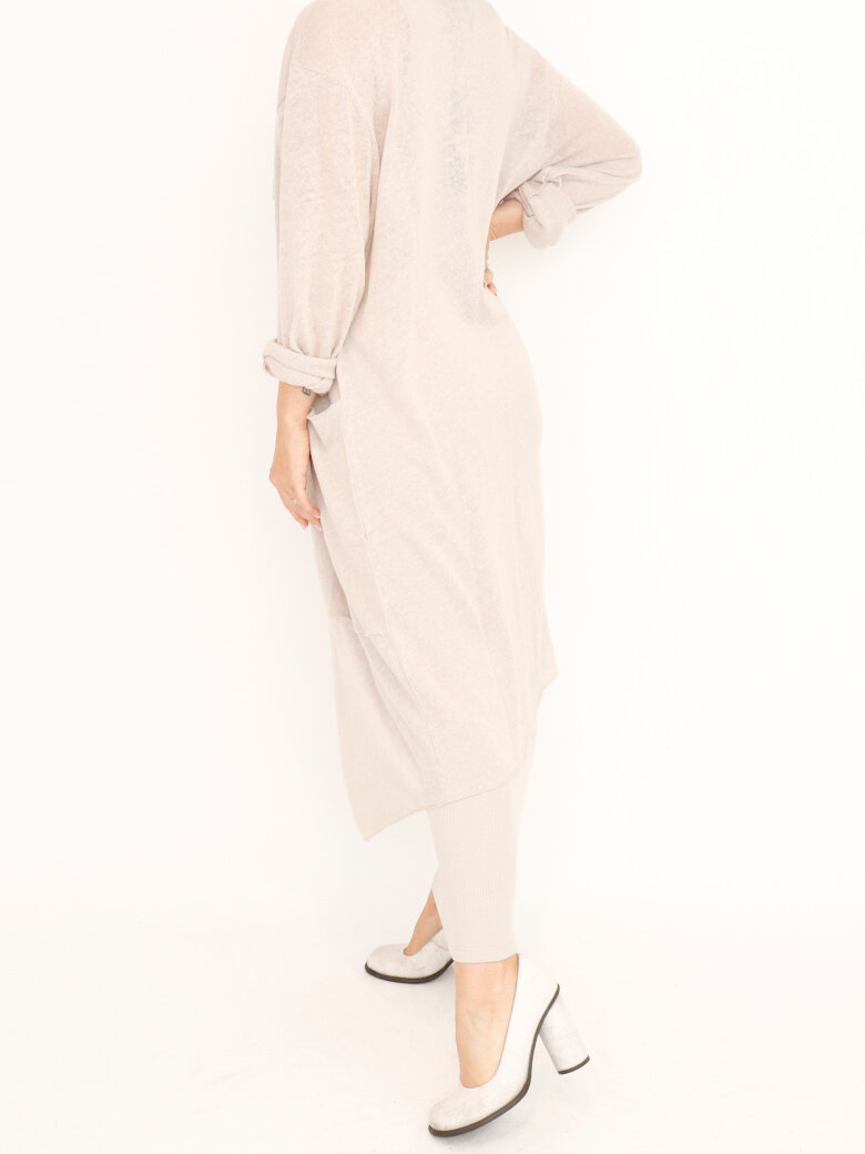 Sort Aarhus - Long cardigan in cotton-linen