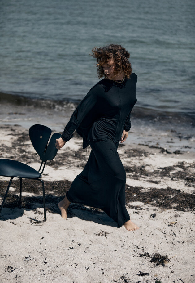 Sort Aarhus - Loose fitted blouse