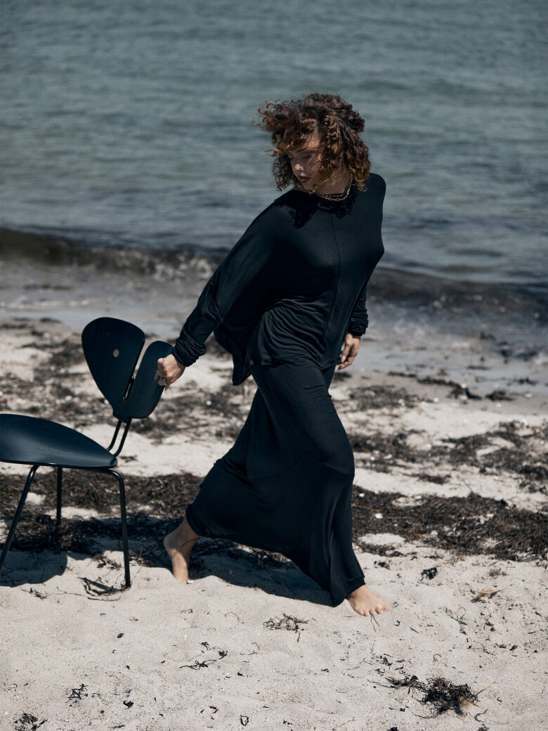 Sort Aarhus - Loose fitted blouse