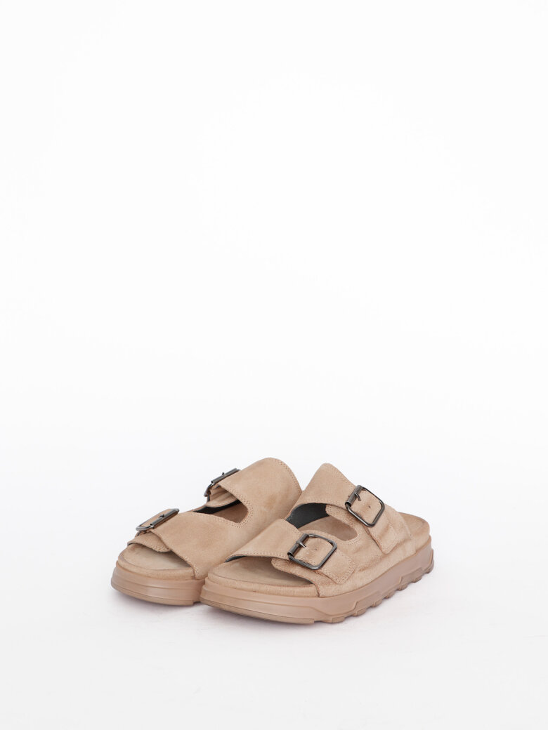 Lofina - Sandal with footbed sole and buckles