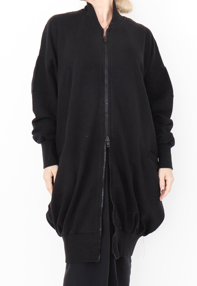 Sort Aarhus - Long cardigan with zipper