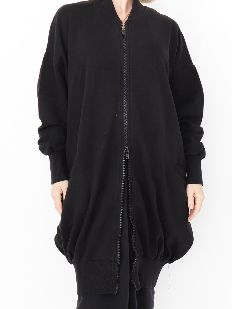 Sort Aarhus - Long cardigan with zipper