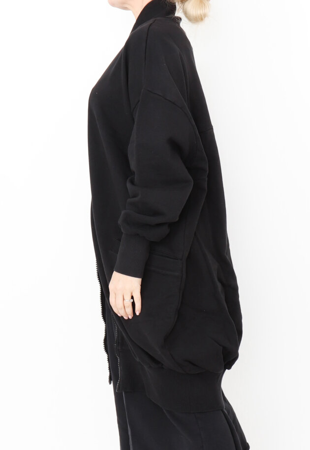 Sort Aarhus - Long cardigan with zipper