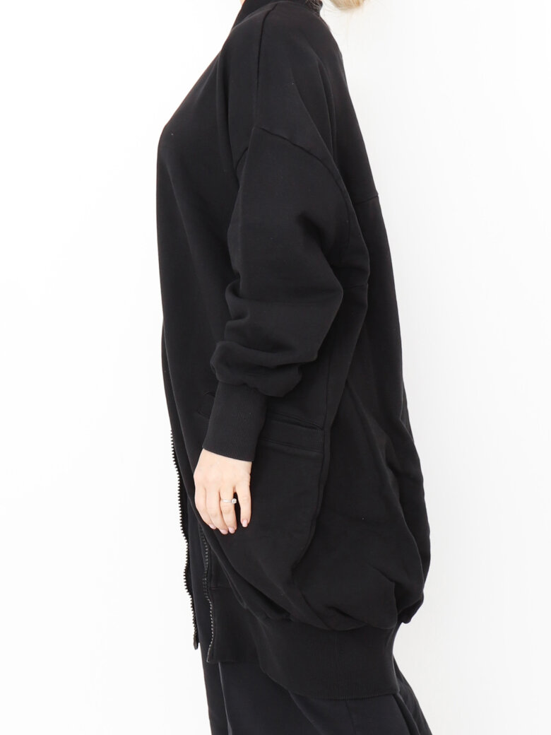 Sort Aarhus - Long cardigan with zipper