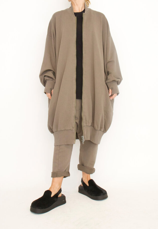 Sort Aarhus - Long cardigan with zipper