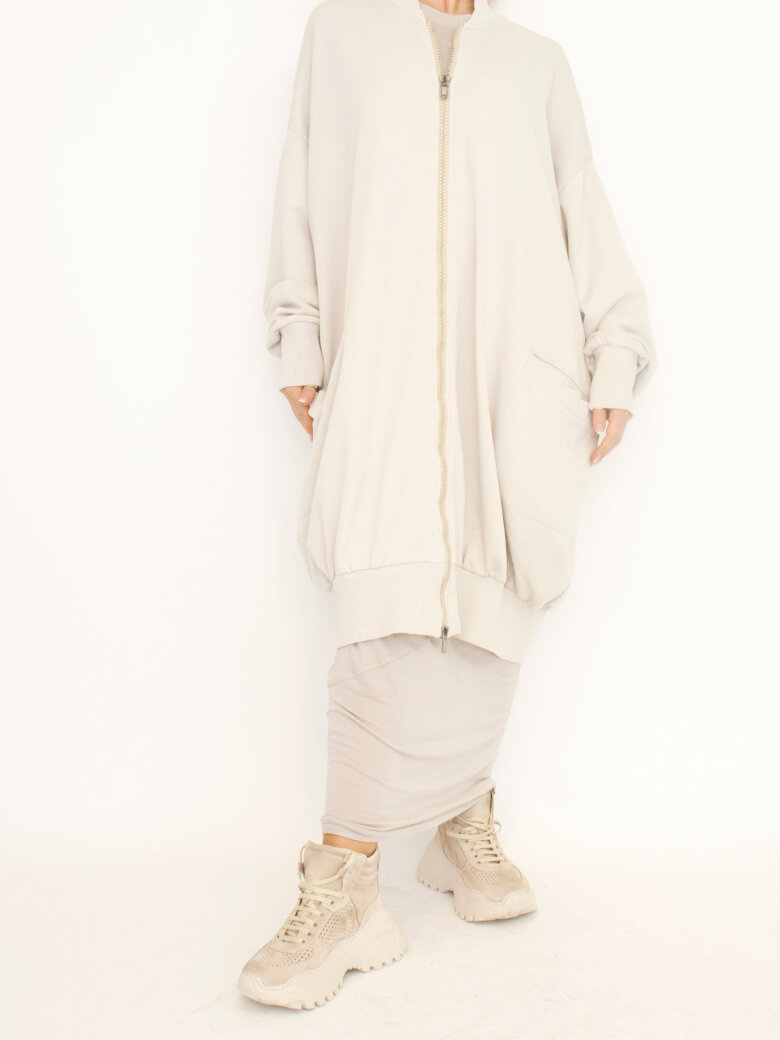 Sort Aarhus - Long cardigan with zipper