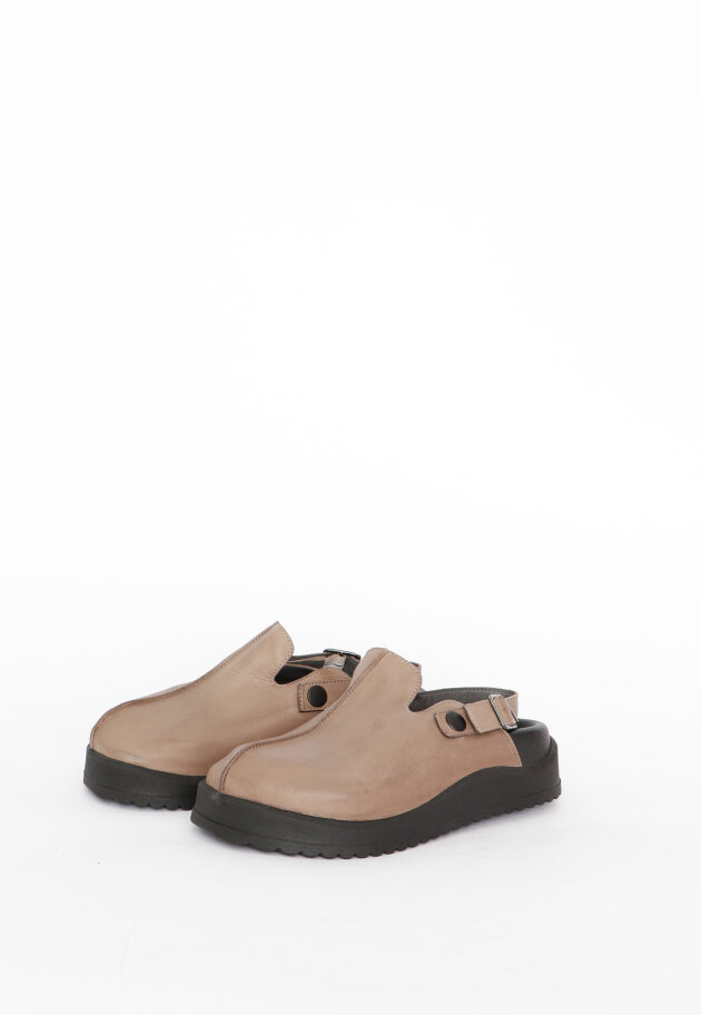 Sort Aarhus - Clog with heel strap and buckle