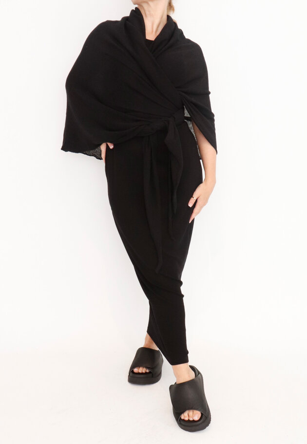 Sort Aarhus - Multifunctional scarf in cotton/linen