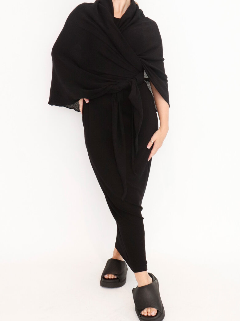 Sort Aarhus - Multifunctional scarf in cotton/linen