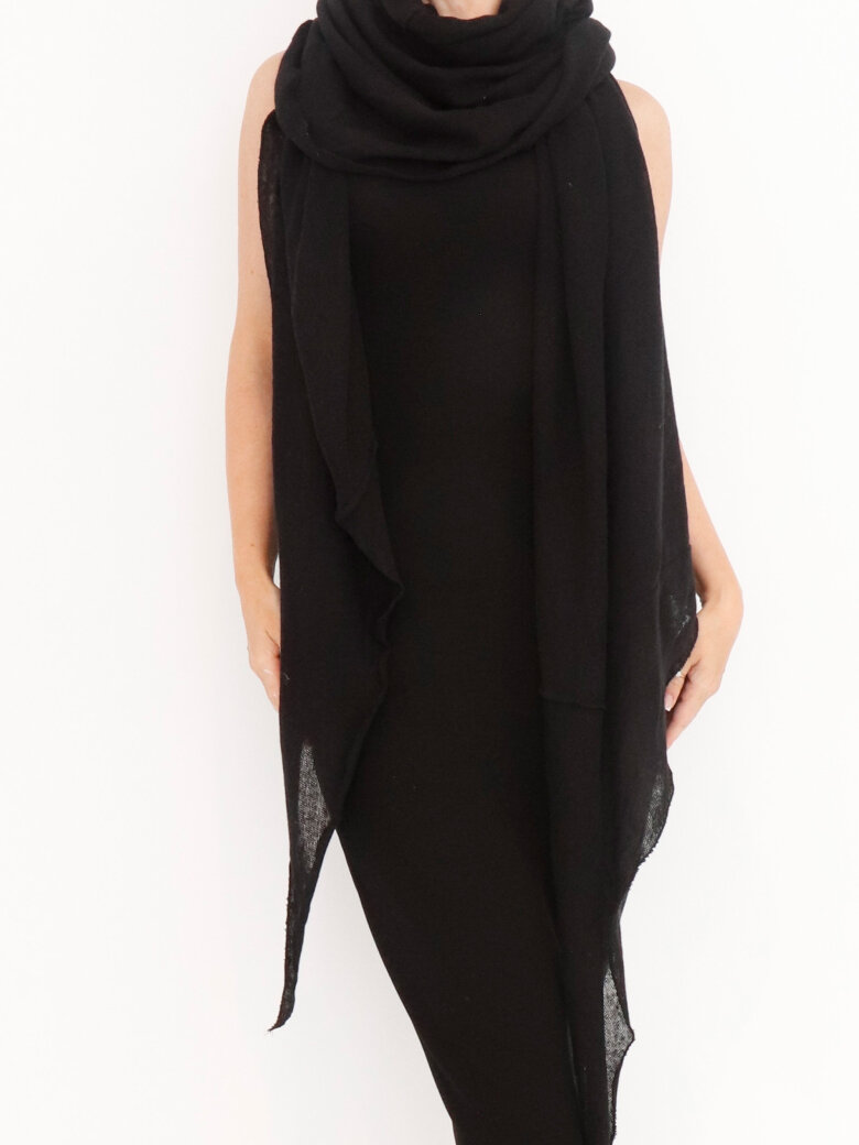 Sort Aarhus - Multifunctional scarf in cotton/linen