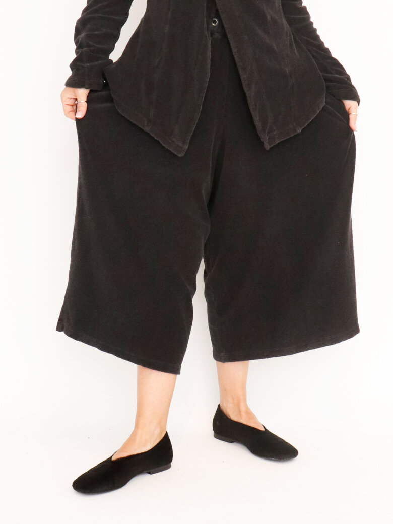 Sort Aarhus - 3/4-length wide pants