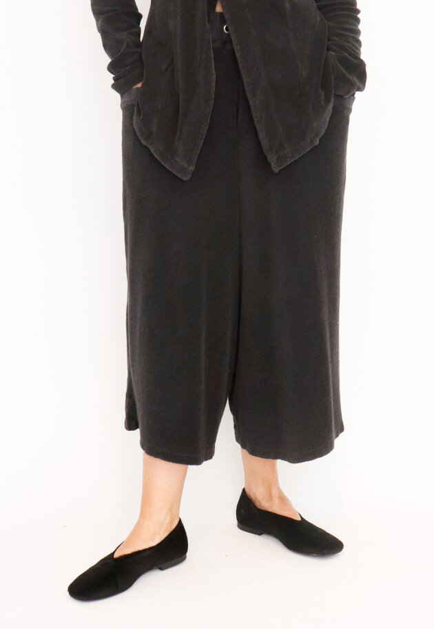 Sort Aarhus - 3/4-length wide pants