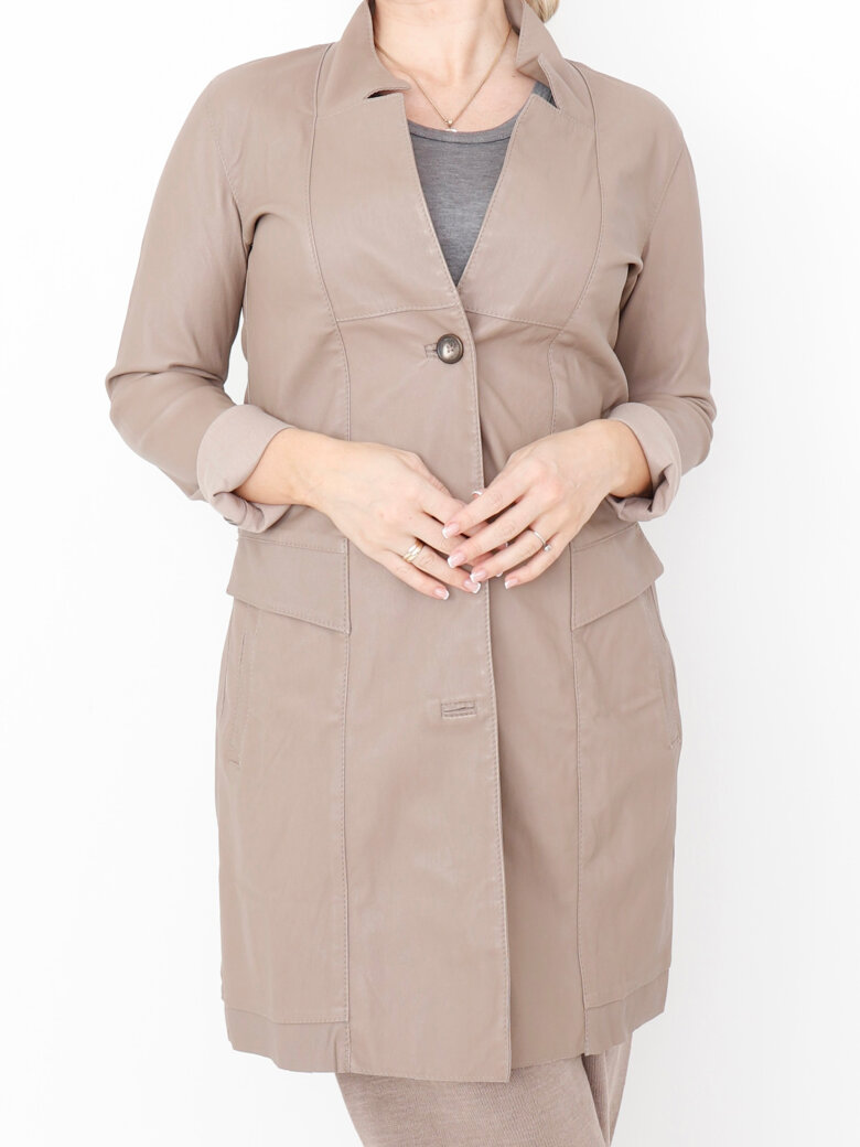 Leather cardigan
