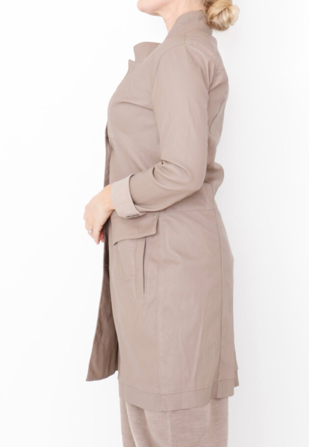 Leather cardigan