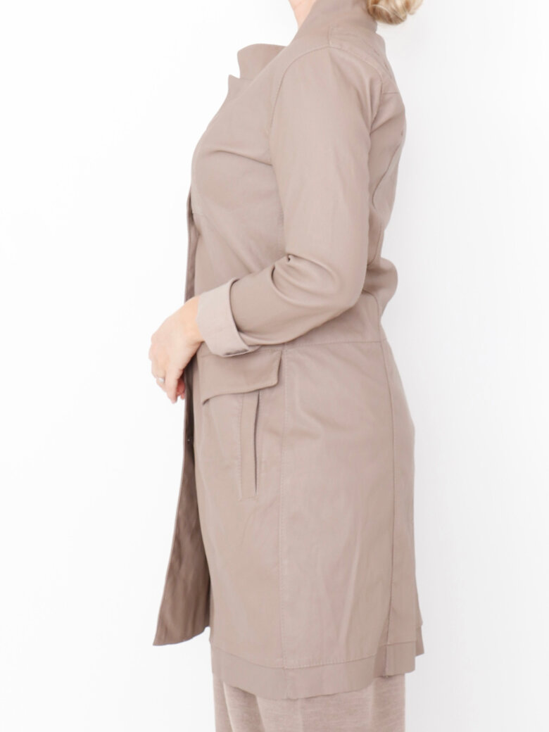 Leather cardigan
