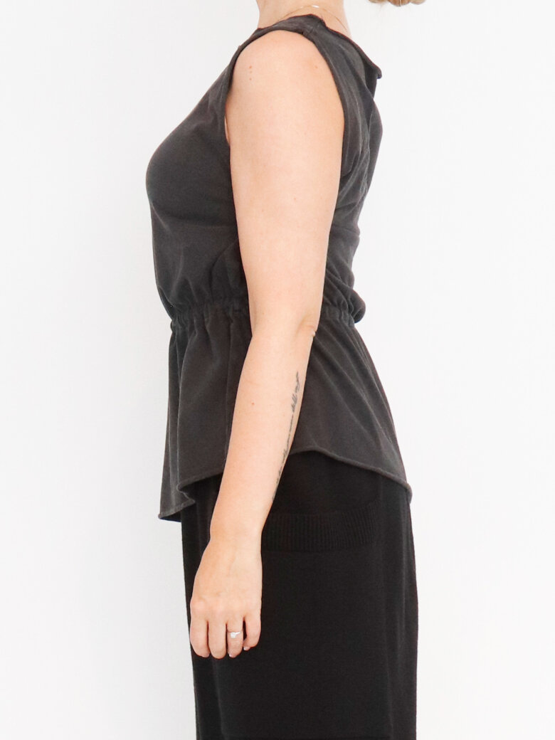 Sort Aarhus - Top with adjustable tie