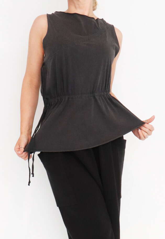 Sort Aarhus - Top with adjustable tie