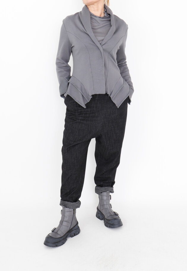 Sort Aarhus - Blazer with a feminine cut in soft sweat fabric