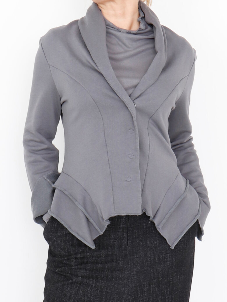 Sort Aarhus - Blazer with a feminine cut in soft sweat fabric