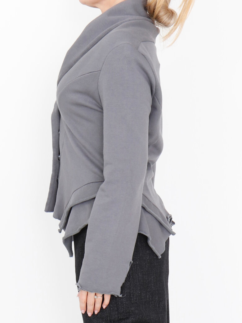 Sort Aarhus - Blazer with a feminine cut in soft sweat fabric
