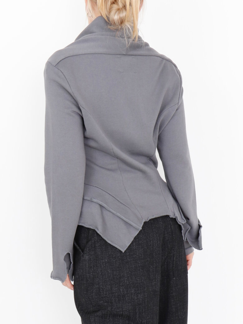 Sort Aarhus - Blazer with a feminine cut in soft sweat fabric