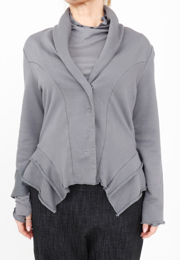 Sort Aarhus - Blazer with a feminine cut in soft sweat fabric