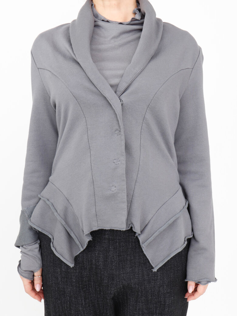 Sort Aarhus - Blazer with a feminine cut in soft sweat fabric