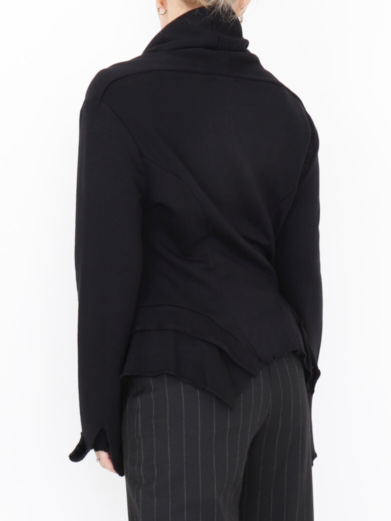 Sort Aarhus - Blazer with a feminine cut in soft sweat fabric