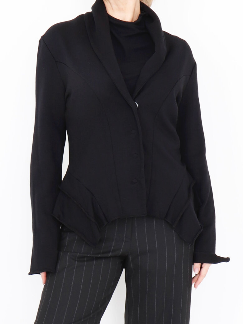 Sort Aarhus - Blazer with a feminine cut in soft sweat fabric