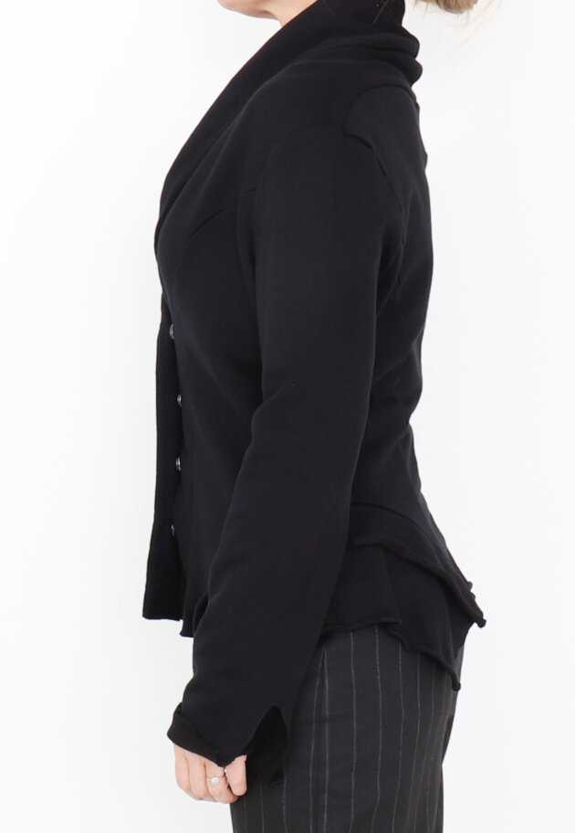 Sort Aarhus - Blazer with a feminine cut in soft sweat fabric