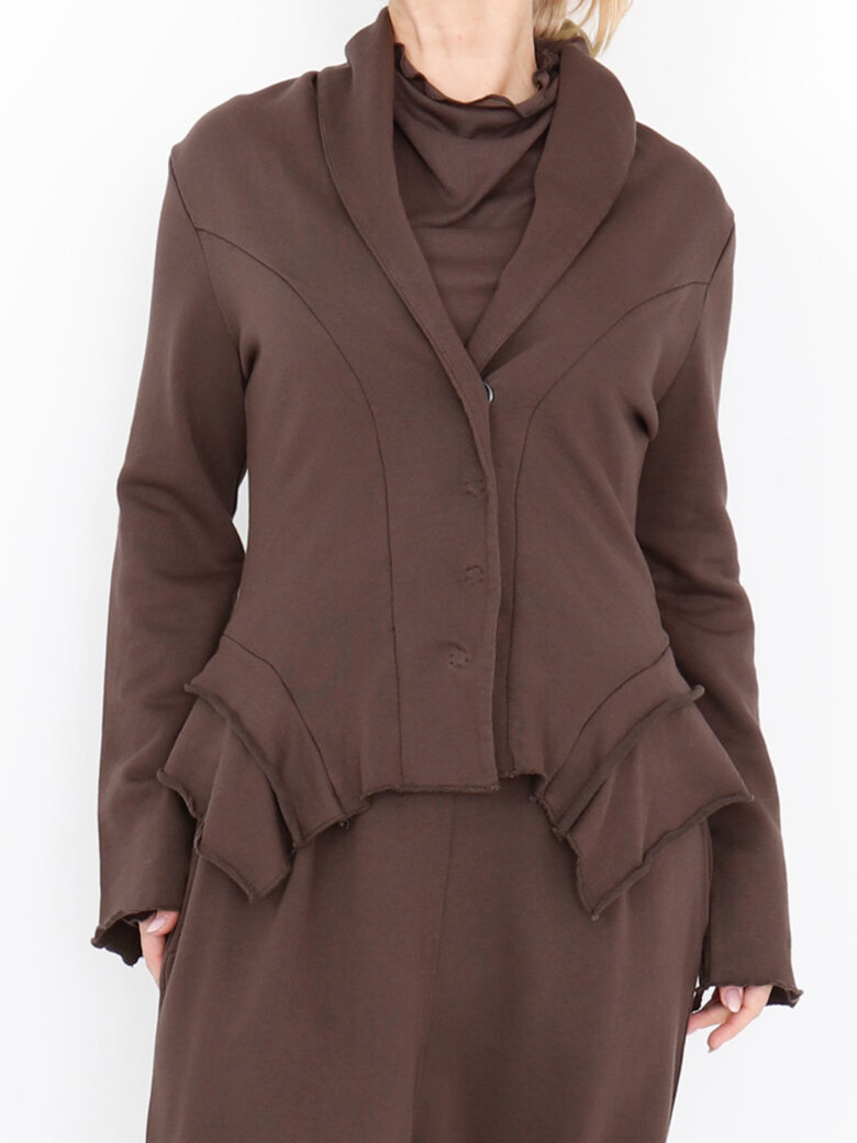 Sort Aarhus - Blazer with a feminine cut in soft sweat fabric