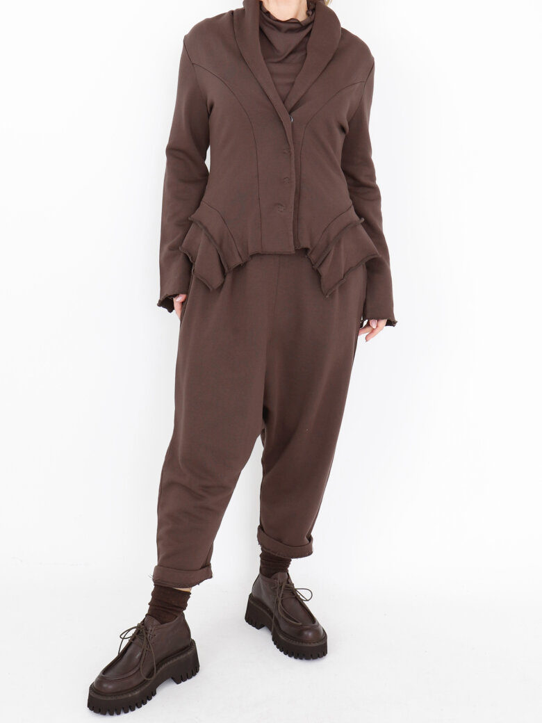 Sort Aarhus - Blazer with a feminine cut in soft sweat fabric