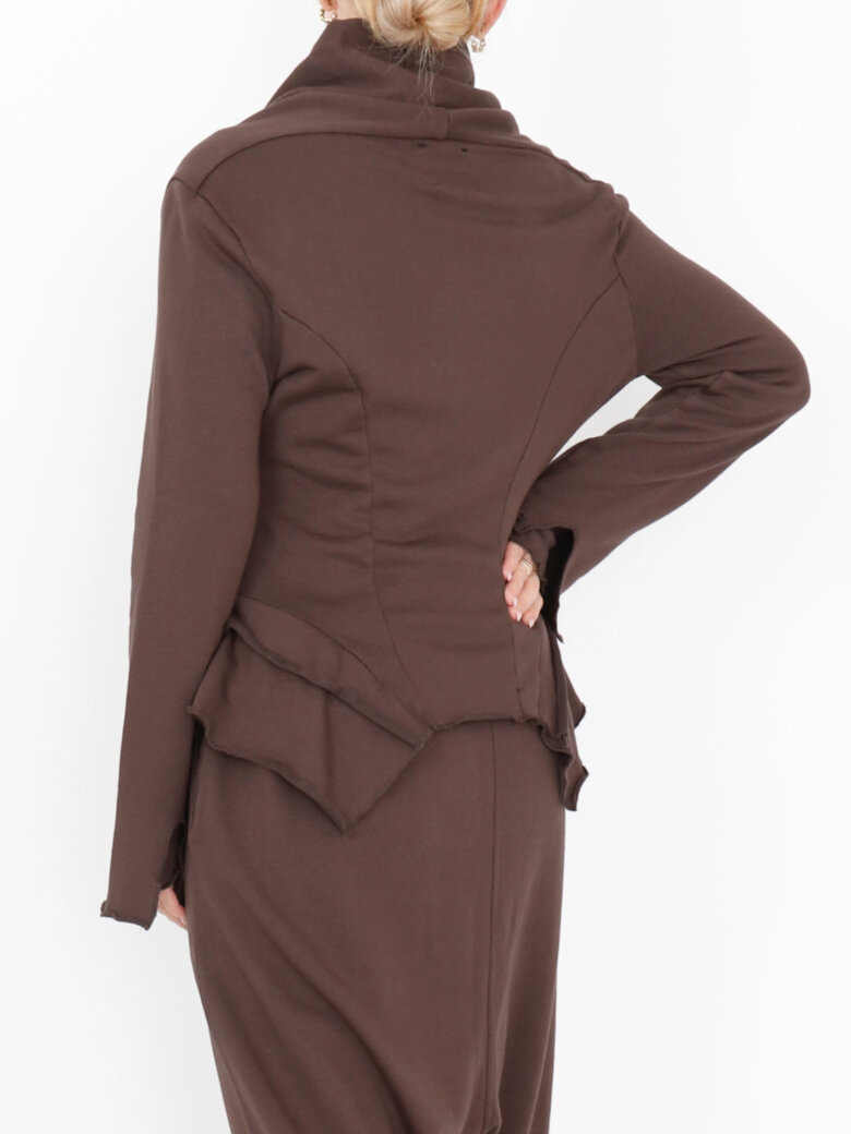 Sort Aarhus - Blazer with a feminine cut in soft sweat fabric