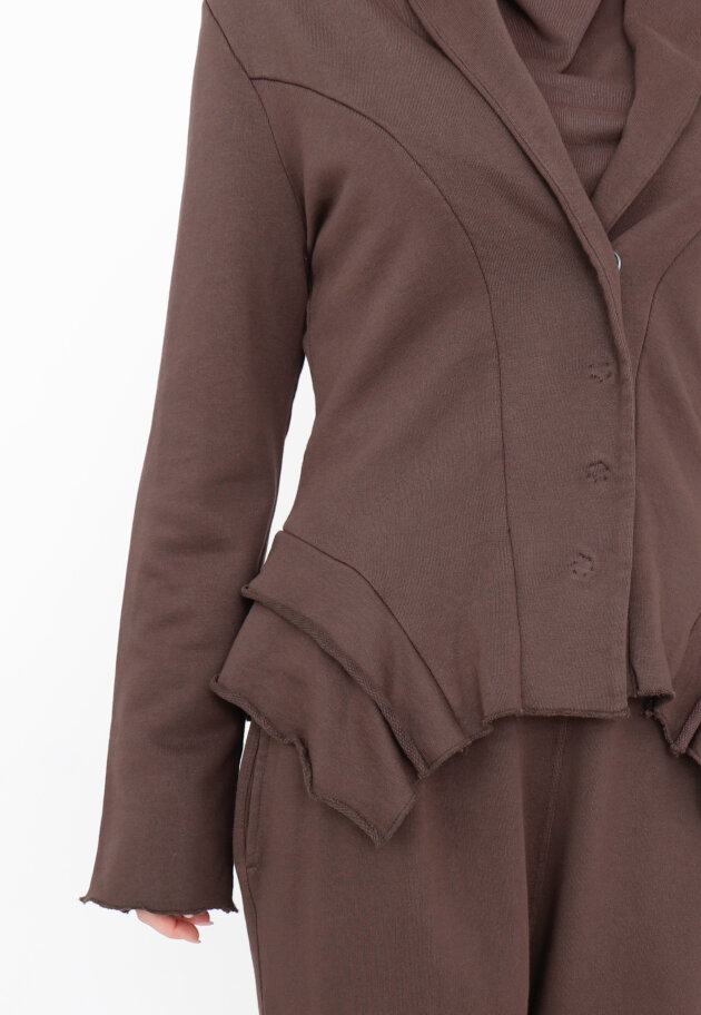 Sort Aarhus - Blazer with a feminine cut in soft sweat fabric