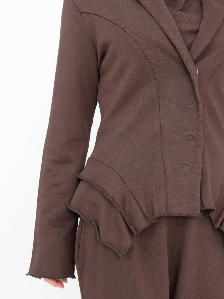 Sort Aarhus - Blazer with a feminine cut in soft sweat fabric