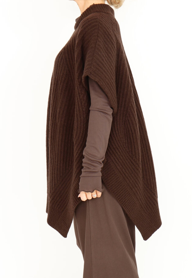 Sort Aarhus - Strikket oversize vest
