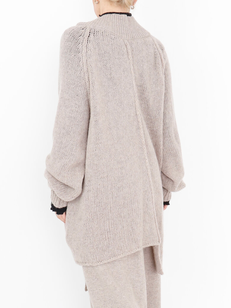 Sort Aarhus - Strikket bluse/cardigan i merinould